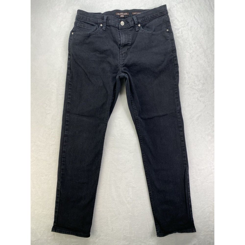 Michael Kors Jeans Men's 32x30 Black Grant‎ Classic Fit Fly Zip Button flawed